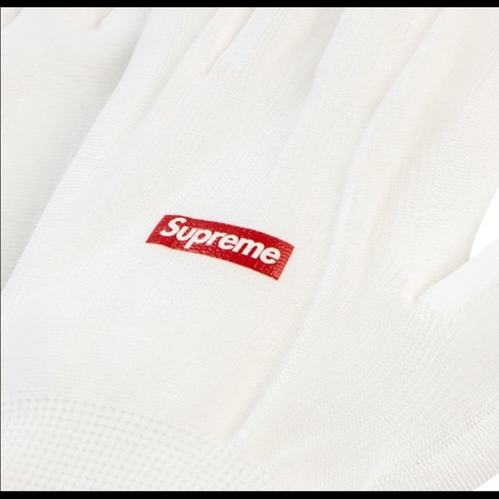 Supreme White Rubberized Gloves - image 3